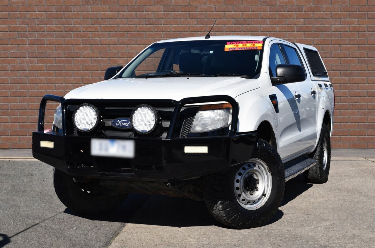 Image of a 2014 Ford Ranger PX XL 2.2 (4x4) White 6 Speed Manual Crew Cab Utility