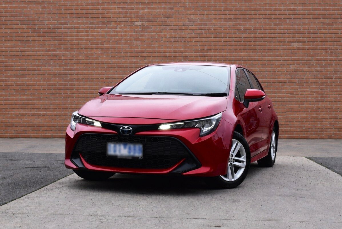 Image of a 2019 Toyota Corolla Mzea12R Ascent Sport Red Continuous Variable Hatchback